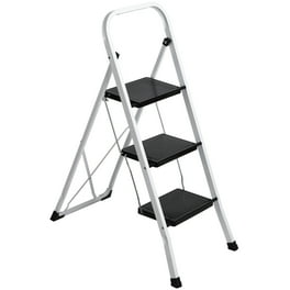 eXpace ES300 Folding Step Stool 20 Inch Extra Wide Heavy Duty Non Slip for Indoor and Outdoor Use Adults and Kids up to 500lb Black Walmart