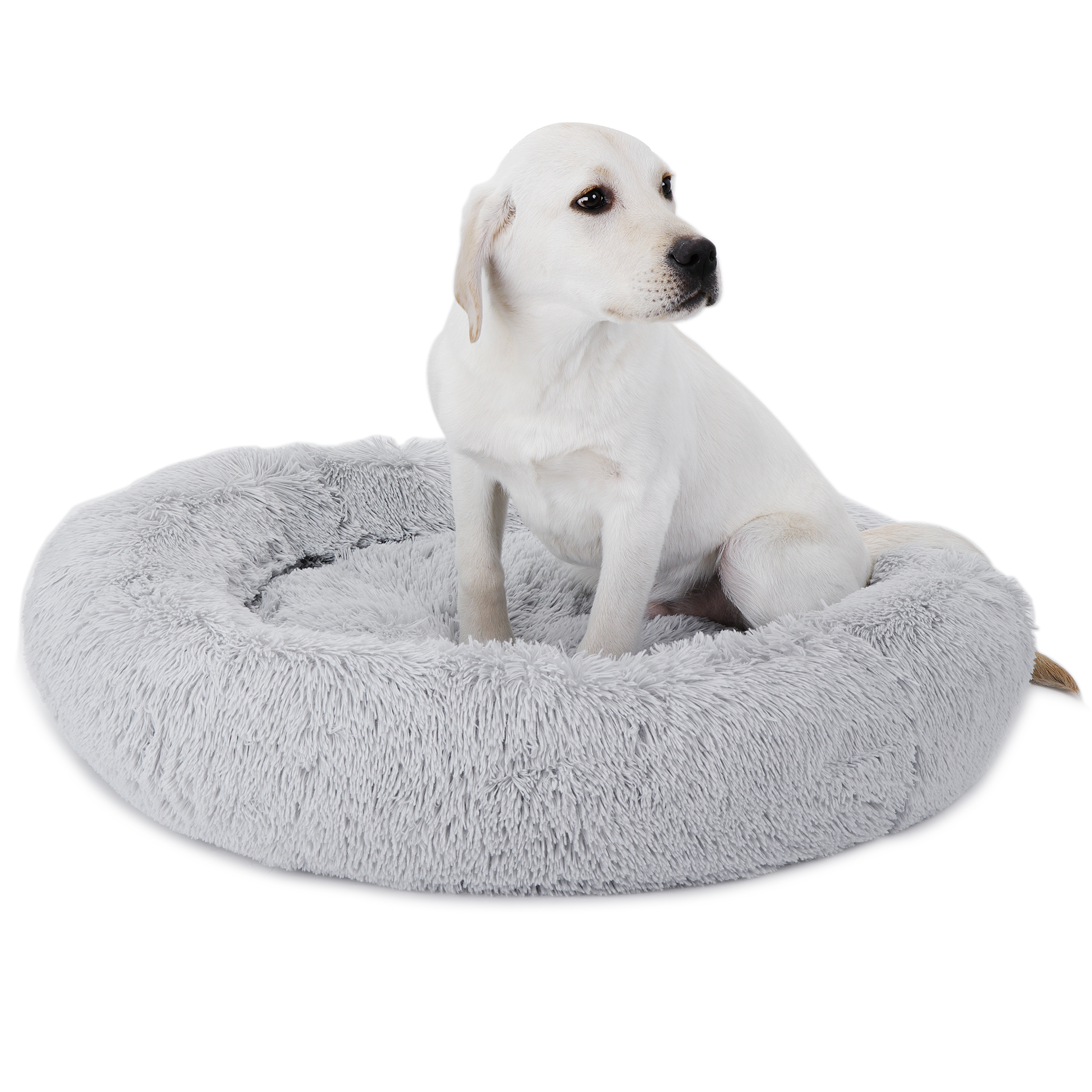 ZENY 30" Calming Ultra Soft Shag Faux Fur Dog Bed for Medium Small Dogs and Cats - image 1 of 7