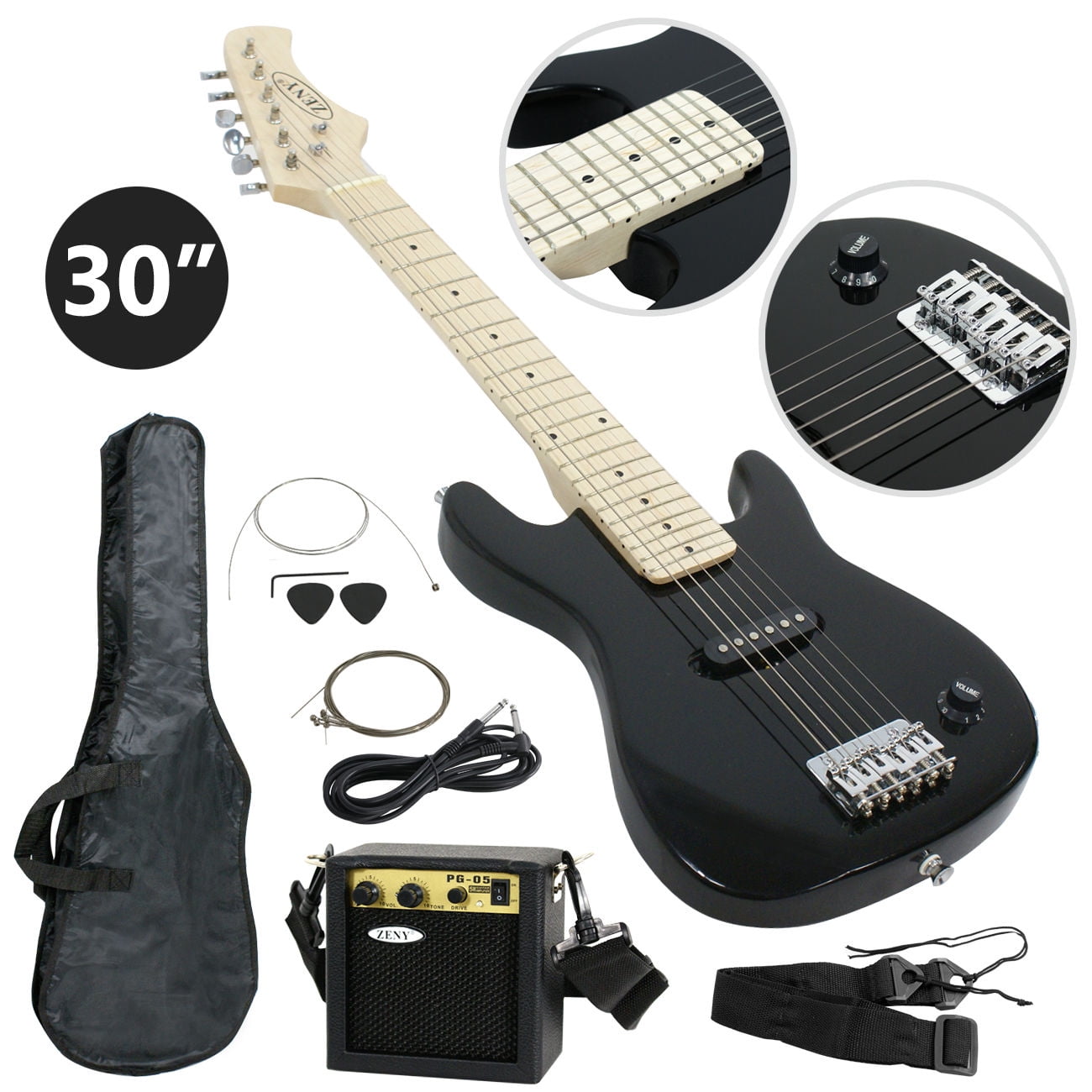 ZENY Youth Mini Electric Guitar Set, 30 ZENY Youth Mini Electric Guitar Set, 30