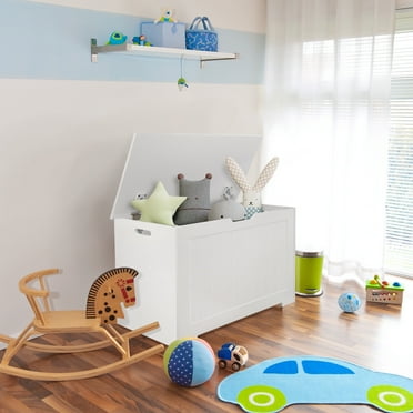 ZENY 30" Wood Storage Bench Toy Chest, White