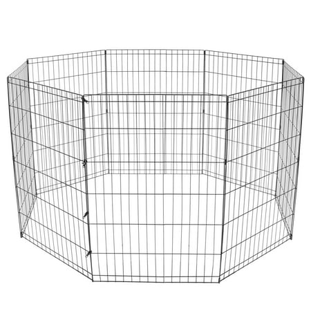 ZENY 36" Pet Playpen Indoor Outdoor 8 Panels Metal Dog Playpen Exercise Fence