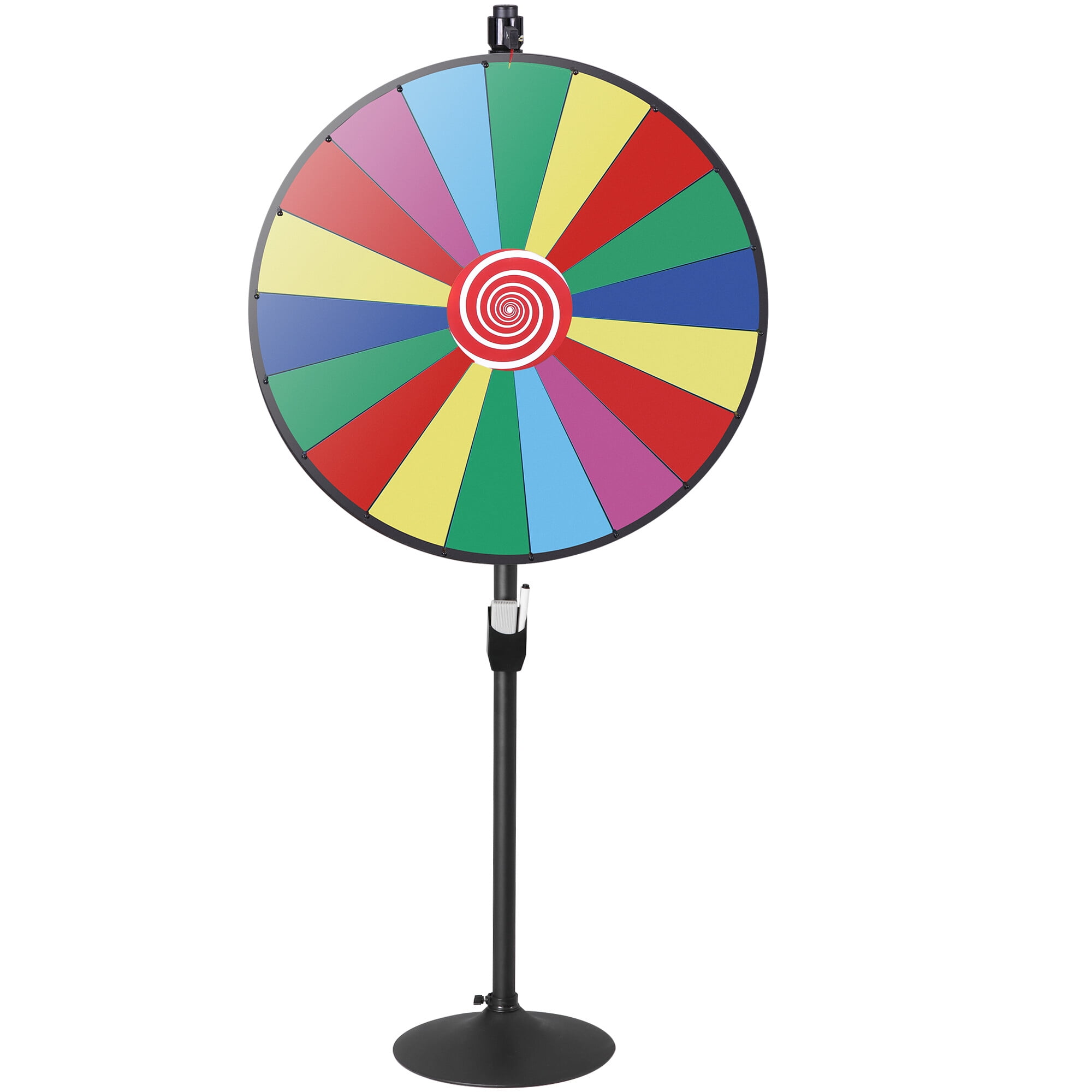 ZENY 36" Prize Wheel with Dual Use Stand Customizable Fortune Wheel for Tabletop & Floor 18 Slots