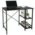 thumbnail image 1 of ZENY 36 inch Computer Desk W/ Storage Shelves Chipboard Laptop Table, Black, 1 of 7