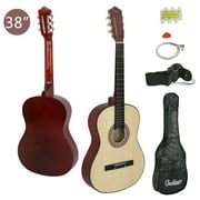 ZENY 38" Kids Beginners Acoustic Guitar with Bag, Strap, Strings, Pitch Pipe and Pick, Natural