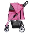 thumbnail image 1 of ZENY 4 Wheel Foldable Dog Pet Stroller - Pink, 1 of 8