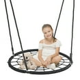 thumbnail image 1 of ZENY 40" Spider Web Tree Swing Net 71" Detachable Nylon Rope Swivel, 600 lbs, 1 of 12