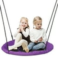 thumbnail image 1 of ZENY 40-inch Kids Tree Swing Spider Saucer Swing Length Adjustable Waterproof, Purple, 1 of 9