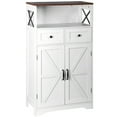 thumbnail image 1 of ZENY 42.5" Storage Cabinet with Drawers and Shelves, Kitchen Pantry Storage Cabinet for Dining Living Room Home Office White, 1 of 5