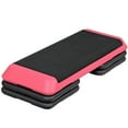 thumbnail image 1 of ZENY 43" Aerobic Step Platform Adjustable Risers 4"- 6"- 8" Exercise Fitness Workout Step, Pink, 1 of 9