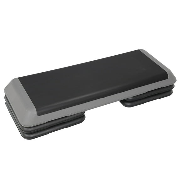 ZENY 43" Aerobic Step Platform Adjustable Risers 4"- 6"- 8" Exercise Fitness Workout Step, Gray