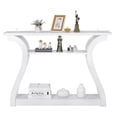 thumbnail image 1 of ZENY 47" Accent Console Table Simple Style 3 Tier Shelves Sofa Side Table Entryway, White, 1 of 16
