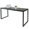 thumbnail image 1 of ZENY 47" Laptop Computer Desk Modern Modern Workplace Studio, Black Metal Frame, 1 of 15