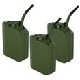 thumbnail image 1 of ZENY 5 Gal 20L Jerry Can Emergency Backup Gasoline Fuel Steel Tank Green Set of Three, 1 of 9