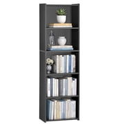 ZENY 5-Tiers Bookshelf Bookcase Multipurpose Display Storage 52", Black
