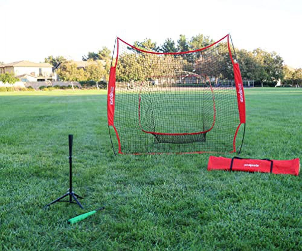 ZENY 7'7' Baseball Softball Practice Net Hitting Batting Catching Pitching Training Net w/Carry Bag & Metal Bow Frame, Baseball Training Equipment