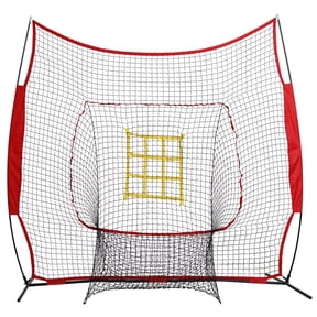 ZENY 7 x 7 Ft. Pro Grade Baseball Protective Screen Training Net, Soft able Practice with Grid Strike Zone and Carrying Bag