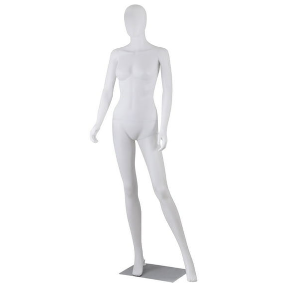 ZENY 70" Full-Body Female Mannequin with Adjustable Metal Base, White, New