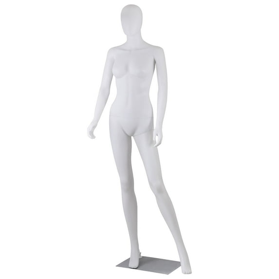 ZENY 70" Full-Body Female Mannequin with Adjustable Metal Base, White, New