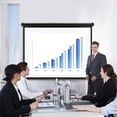 thumbnail image 1 of ZENY 72inch 4:3 HD PVC Manual Projection Screen Retractable Wall & Ceiling Mounting, Black Frame, 1 of 10