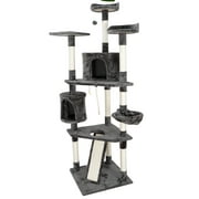 ZENY 79-Inch Multi-Level Cat Tree Stand House Kittens Activity Tower with Scratching Posts, Black