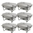 thumbnail image 1 of ZENY 8 Quart Rectangular Stainless Steel Chafing Dishes (Set of 6), 1 of 9