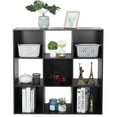 thumbnail image 1 of ZENY 9 Cubes Wooden Cube Organizer Bookcase Cubecials Cabinet Storage (Black), 1 of 9