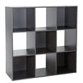 thumbnail image 1 of ZENY 9 Cubes Wooden Cube Organizer Bookcase Cubecials Cabinet Storage (Dark Brown), 1 of 9