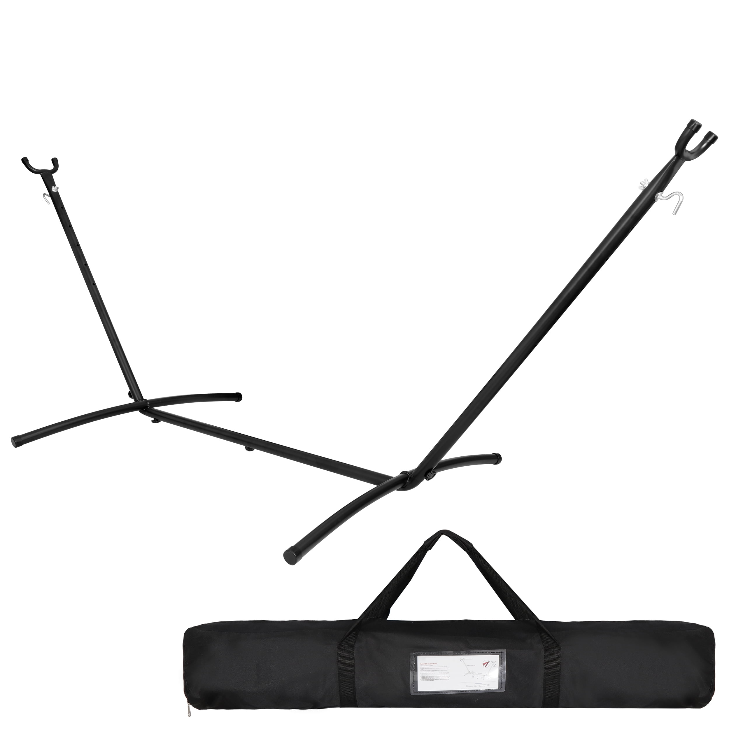 ZENY 9ft Heavy Duty Hammock Stand 620lbs Capacity for 2 Person, Adjustable Steel Hammock Frame with Carrying Bag, Black