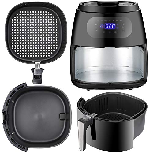 ZENY Air Fryer w/Digital Screen, XXL 7.6QT Large Air Fryer Oven w/7