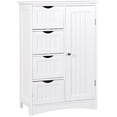 thumbnail image 1 of ZENY Bathroom Floor Cabinet, Freestanding Storage Cabinet with 4 Drawers and Adjustable Shelves, Modern Cupboard for Home Living Room Office, White, 1 of 9