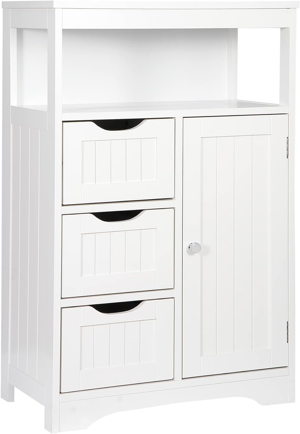 ZENY Bathroom Floor Cabinet Wooden Storage Organizer with Adjustable ...