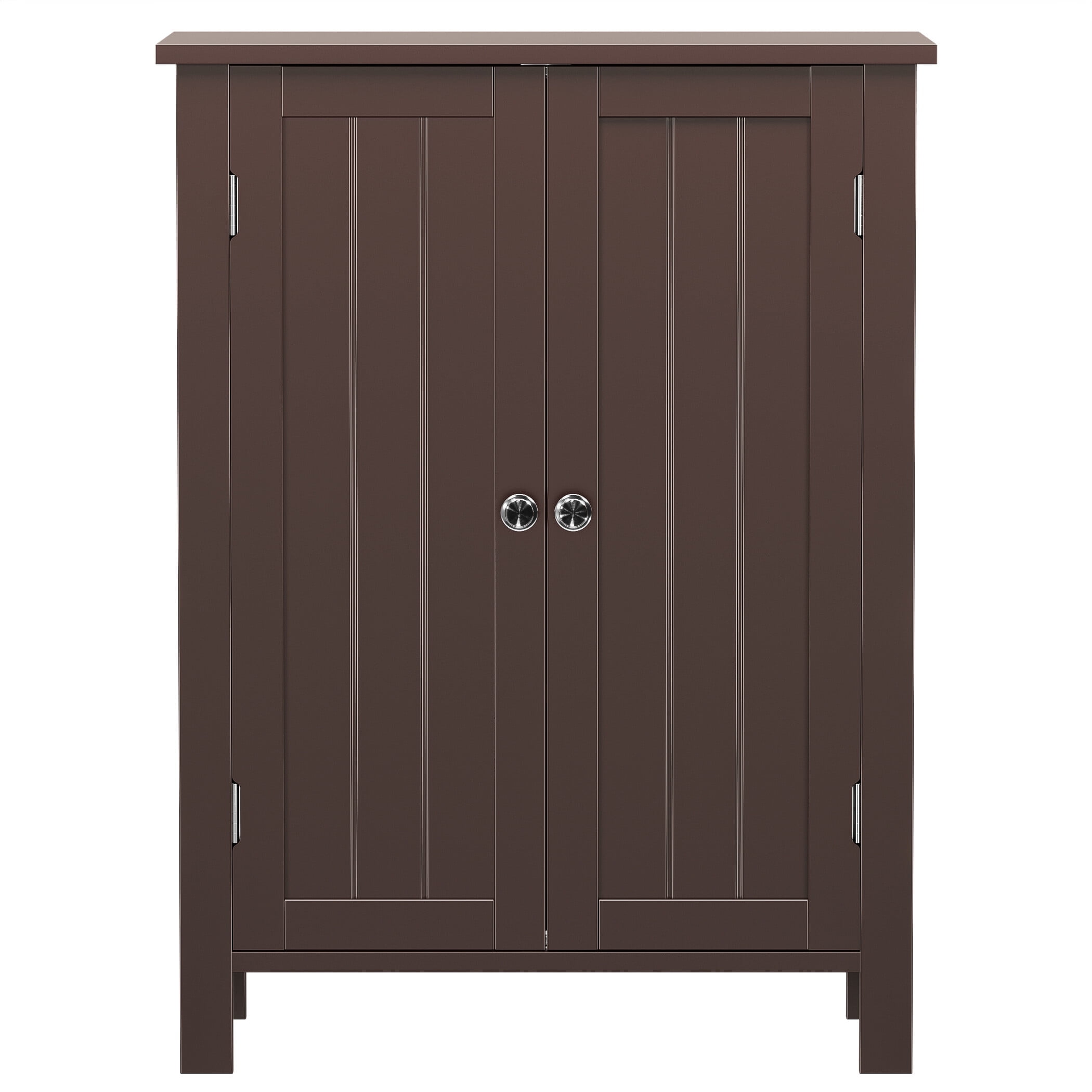 ZENY Bathroom Freestanding Cabinet Storage, Brown, 11.8''