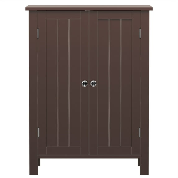 ZENY Bathroom Freestanding Cabinet Storage, Brown, 11.8''