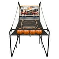 thumbnail image 1 of ZENY Electronic Double Shot Basketball Arcade Game Foldable 2-Player Hoop with 8 Game Options, LED Scoring & 4 Balls, Gold, 1 of 7