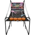 thumbnail image 1 of ZENY Electronic Double Shot Basketball Arcade Game Foldable 2-Player Hoop with 8 Game Options, LED Scoring & 4 Balls, Purple, 1 of 7