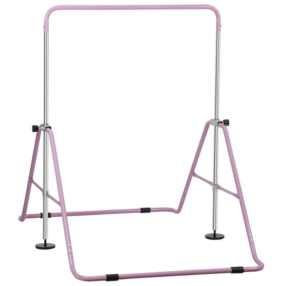 ZENY Folding Gymnastics Bar for Kids Height Adjustable Training Bar for Home, Gymnastic Horizontal Bars Equipment
