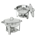 thumbnail image 1 of ZENY Home Wedding Banquet Buffet Chafing Dishes 5 Qt Catering Stainless Steel, Silver (Set of 2), 1 of 10