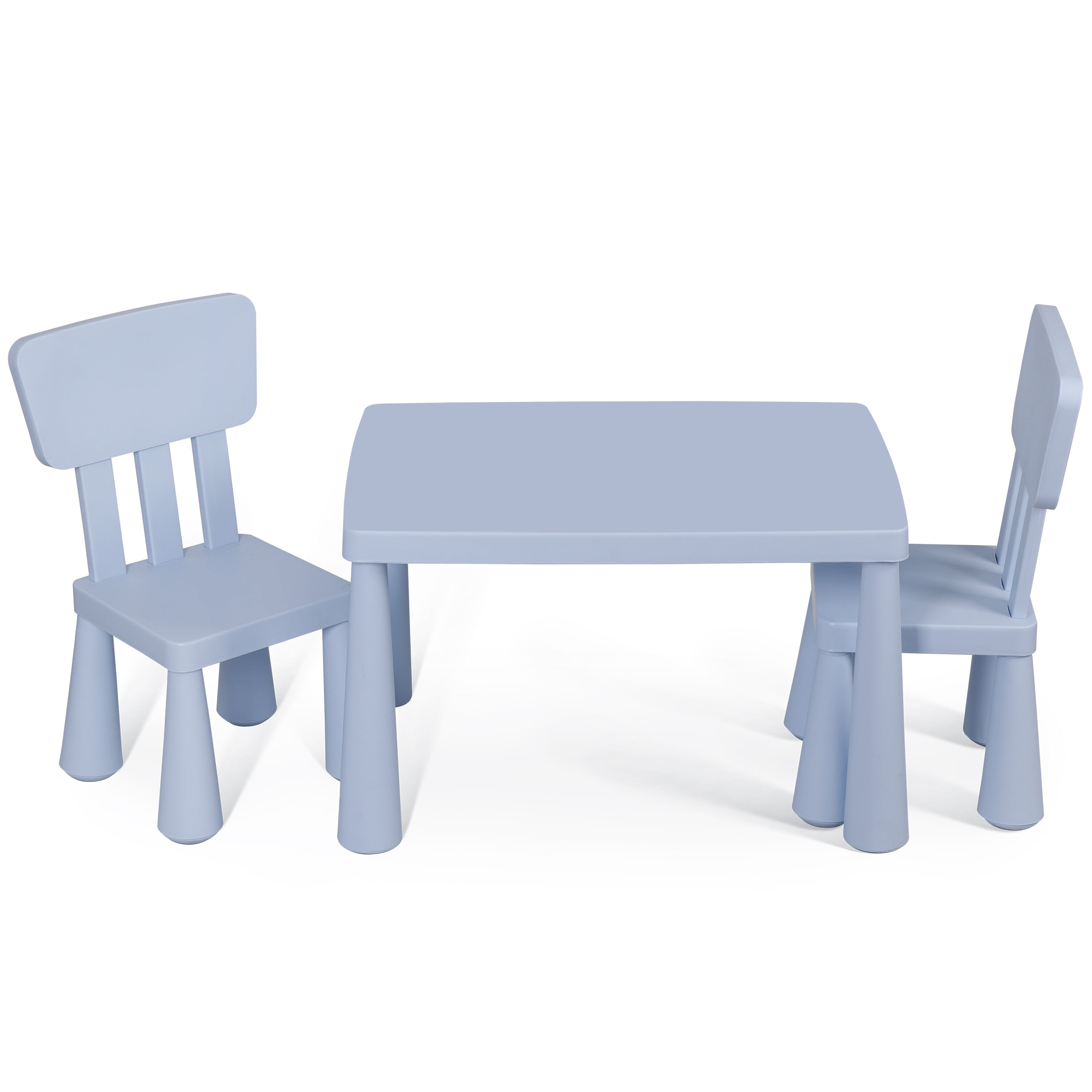 ZENY Kids Table and Chair Set, 3 Piece Plastic Children Activity ...