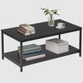 thumbnail image 1 of ZENY Modern Rectangle 2-Tier Coffee Table for Living Room Wood Frame, Black, 1 of 11