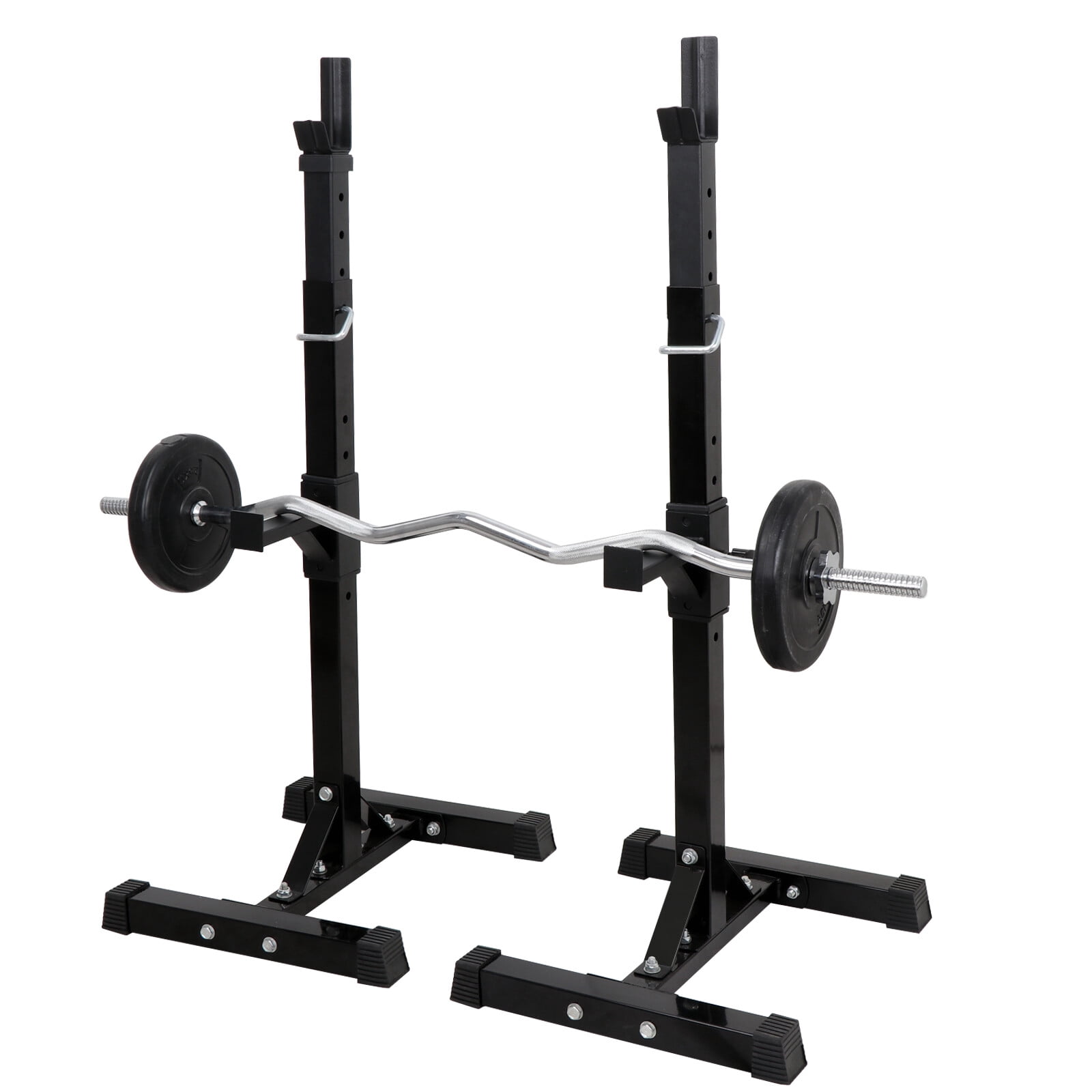 ZENY Pair of Adjustable Barbell Rack Stand Squat Bench Press Home GYM Weightlifting Fitness Exercise