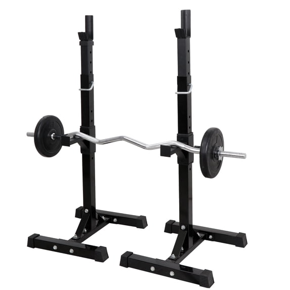 ZENY Pair of Adjustable Barbell Rack Stand Squat Bench Press Home GYM Weightlifting Fitness Exercise