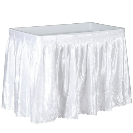 ZENY Party Foldable Ice Table with 5L Cooler Bucket Metal Frame Portable Ice Table with Matching Skirt