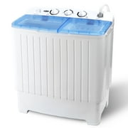 Homcom 2-in-1 Full Automatic Portable Washing Machine And Spin Dryer,  1.38cu Ft Compact Laundry Washer With Wheels, Built-in Gravity Drain, White  : Target