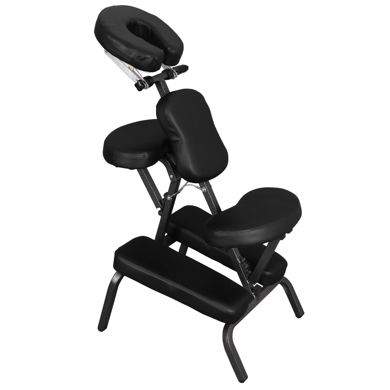 ZENY Foldable Portable Massage Chair 4" Thick Sponge Tattoo Therapy Spa Salon Chair with Face Cradle & Carry Bag - Black