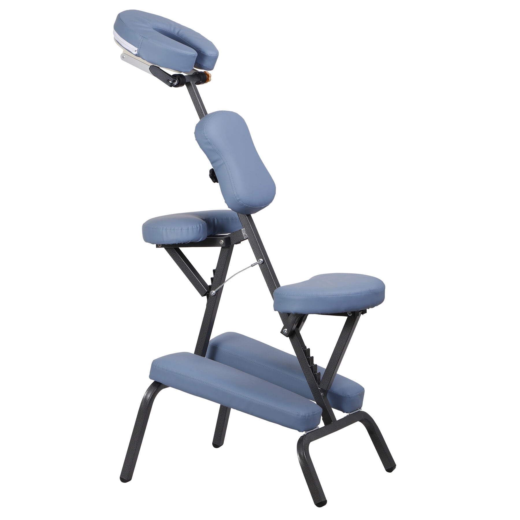 ZENY Foldable Portable Massage Chair 4" Thick Sponge Tattoo Therapy Spa Salon Chair with Face Cradle & Carry Bag - Blue