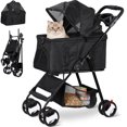 thumbnail image 1 of ZENY 3-in-1 Detachable Pet Stroller, Foldable Dog & Cat Stroller with Car Seat Carrier, Cup Holder & Storage Basket,Black, 1 of 11