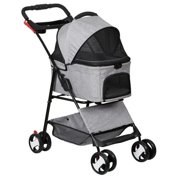 ZENY Premium Pet Stroller 3-in-1 Multifunction Jogger Stroller for Medium and Small Dogs Gray