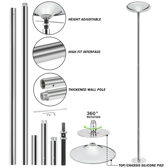 ZENY Removable Dancing Pole Kit 45mm Portable Fitness Dance Sport