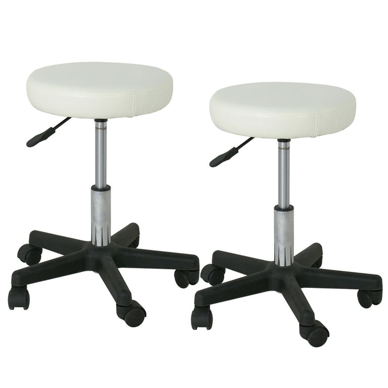 ZENY Set of Adjustable Swivel Blackless Salon Bar Stools Metal