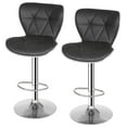 thumbnail image 1 of ZENY Set of 2 Bar Stool Metal Frame PU Cushion 35-43" H Swivel Chairs, Black, 1 of 12